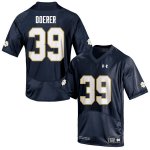 Notre Dame Fighting Irish Men's Jonathan Doerer #39 Navy Under Armour Authentic Stitched College NCAA Football Jersey DZF2199BV